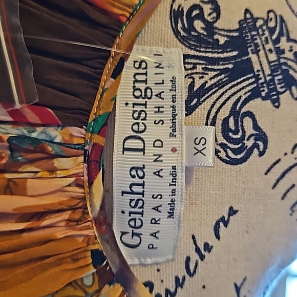 🛑ANTHROPOLOGIE Brown Motif Dress Geisha - Picture 7 of 7